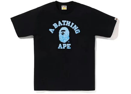 Мужская футболка Bape ABC Sea Surface Camo College, черная