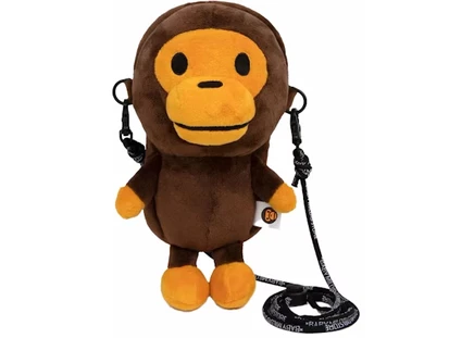 Унисекс сумка для телефона Bape Baby Milo, коричневая