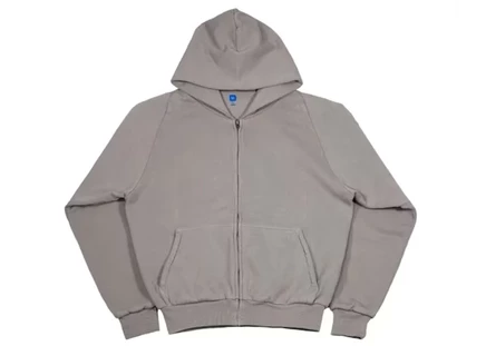 Мужское худи Yeezy x Gap на молнии, светло-серый