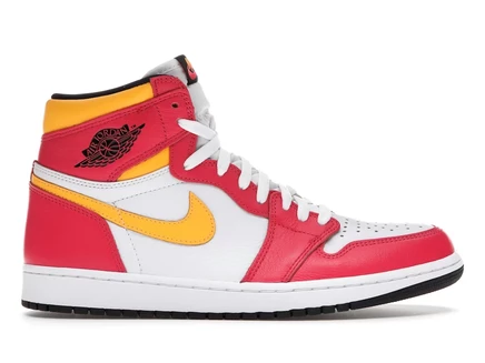 Мужские кроссовки Jordan 1 Retro High OG, бело-красные с оранжевыми и черными
