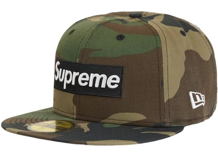 Унисекс кепка supreme new era 59fifty, лесной камуфляж