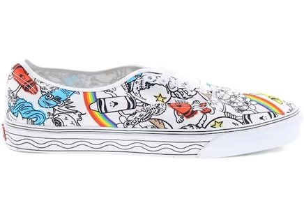 Кроссовки Vans Authentic Crayola DIY, белые