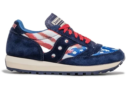 Женские кроссовки Saucony Jazz 81 Stars & Stripes, сине‑красно‑белые