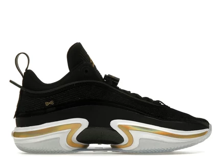 Мужские кроссовки Jordan 36 Low, черно-бело-золотые