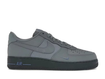 Мужские кроссовки Nike Air Force 1 Low 07 LV8, дымчато-серые с голубыми акцентами