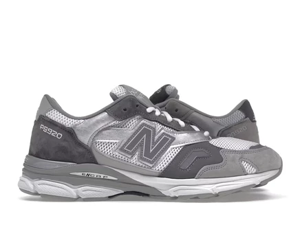 New Balance 920 MiUK Beams x Paperboy mismatched/white/dark grey/light grey/silver