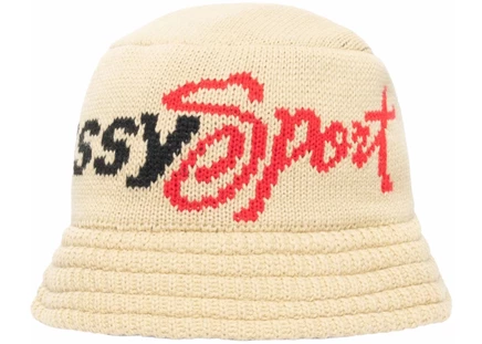 Панама Stussy Knit Sport, цвета хаки