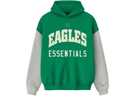 Худи Fear of God Eagles Sport, зеленая/серый меланж