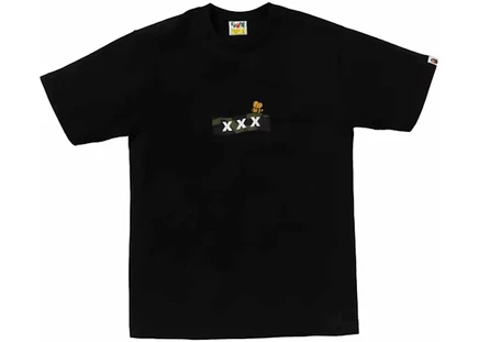 Мужская футболка Bape x God Selection XXX, черная