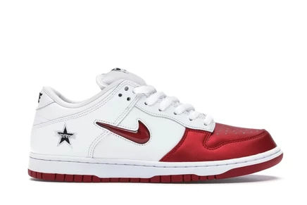 Мужские кроссовки Nike SB Dunk Low Supreme Jewel Swoosh, красные