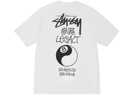 Мужская футболка Stussy x Our Legacy 8 Ball Yin Yang, натуральная
