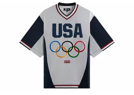 Мужская разминочная футболка Kith Team USA Faille, белая