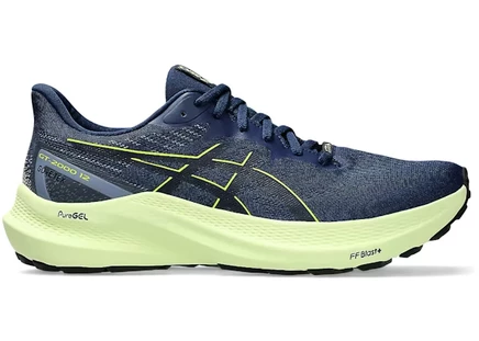 Мужские кроссовки asics gt-2000 12 gtx, сине-желтые