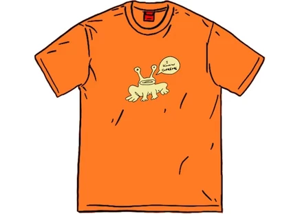 Мужская футболка Supreme Daniel Johnston Frog, оранжевая