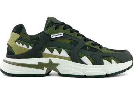 Мужские кроссовки Bape Shark Sta #1, зеленые