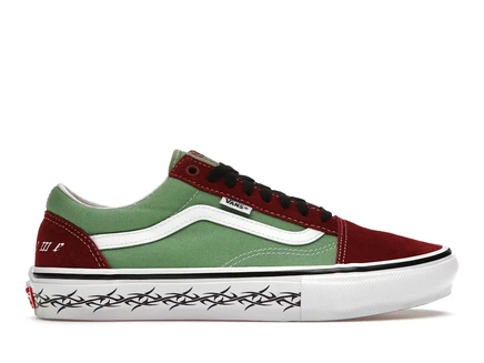Мужские кроссовки Vans Old Skool Supreme Tribal, зеленые