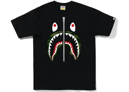 Мужская футболка Bape Color Camo Shark, черно-зеленая