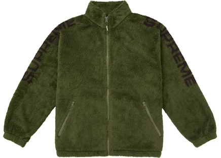 Supreme Shoulder Logo Fleece Jacket Green green