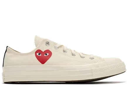 Мужские кеды Converse Chuck 70 Ox CDG PLAY, молочные