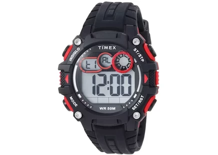 Мужские часы Timex TW5M27000, корпус 48 мм из смолы, ремешок из смолы, кварцевые, черный циферблат