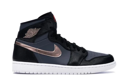 Мужские кроссовки Jordan 1 Retro Bronze Medal, черно-бронзовые