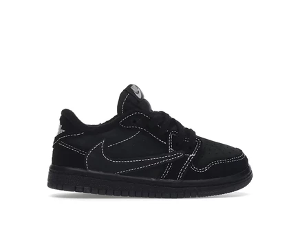 Детские кроссовки Jordan 1 Low Travis Scott, черные