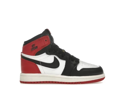 Детские кроссовки Jordan 1 Retro Black Toe, черно-красные