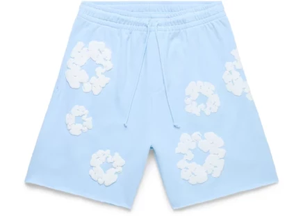 Мужские шорты Denim tears Cotton Wreath, светло-голубые