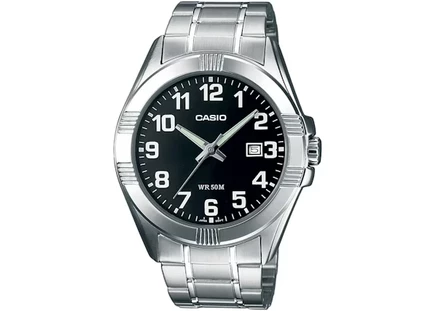 Мужские часы Casio G-Shock MTP-1308D-1B, сталь, 41 мм, кварцевые, черный