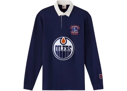 Мужское поло OVO NHL Edmonton Oilers, темно‑синее