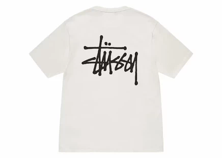 Мужская футболка Stussy Basic пигментная, натуральная