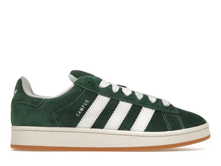 Мужские кроссовки adidas campus 00s замшевые, темно-зеленые/белые/кремовые