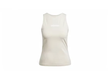 Женская узкая хлопковая майка Adidas Essentials Linear, Wonder Alumina/белая