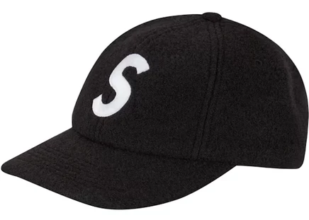 Унисекс кепка Supreme S Logo 6-панельная, черная