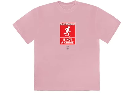 Мужская футболка Travis Scott Not A Crime I, розовая