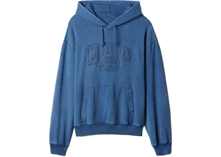 Мужское худи Gap x DAP Denim Logo, светло-индиго