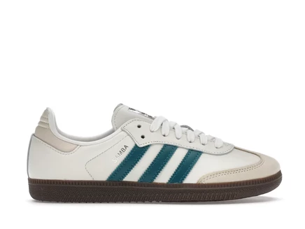 Женские кроссовки adidas samba og, cloud white legacy teal