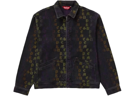 Мужская джинсовая куртка Supreme Gradient Jacquard, черная