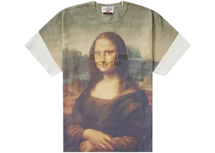Мужская футболка Supreme x Stone Island Mona Lisa, Mona Lisa