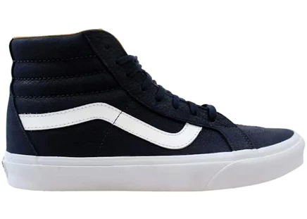 Мужские кеды Vans Sk8-Hi Premium Leather, темно-синие/белые