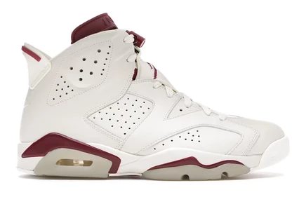 Мужские кроссовки Jordan 6 Retro Maroon, бордовые