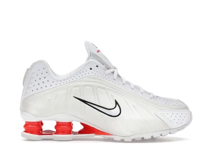 Женские кроссовки Nike Shox R4, бело-красные
