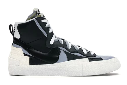 Мужские кеды Nike Blazer Mid sacai, черно-серые