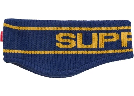 Унисекс повязка на голову Supreme Contrast Logo, темно-синяя