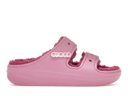 Женские сандалии crocs classic cozzzy saweetie, розовые