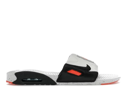 Мужские сланцы Nike Air Max 90 Slide, бело-оранжевые