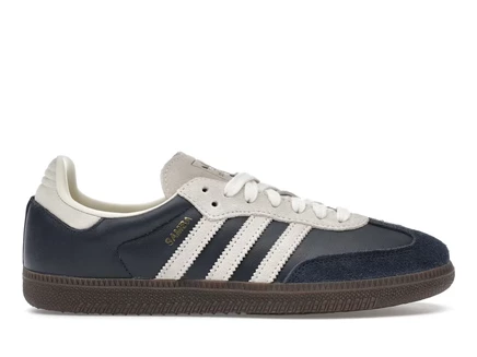 Мужские кроссовки Adidas Samba OG Aurora Ink, кремово-белые
