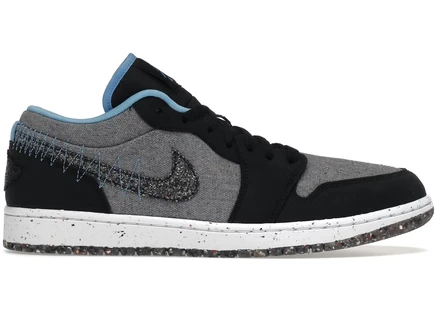 Мужские кроссовки Jordan 1 Low SE, серые/черные/голубые