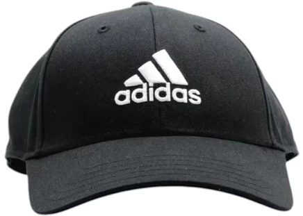 Унисекс бейсболка Adidas из хлопкового твила, черная