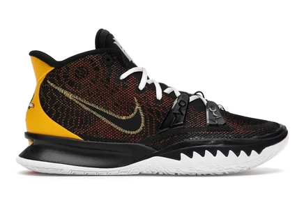 Мужские кроссовки Nike Kyrie 7 Raygun, черно‑золотые/оранжевые